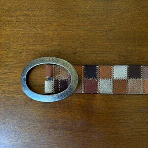 Fossil Leather Patchwork Belt